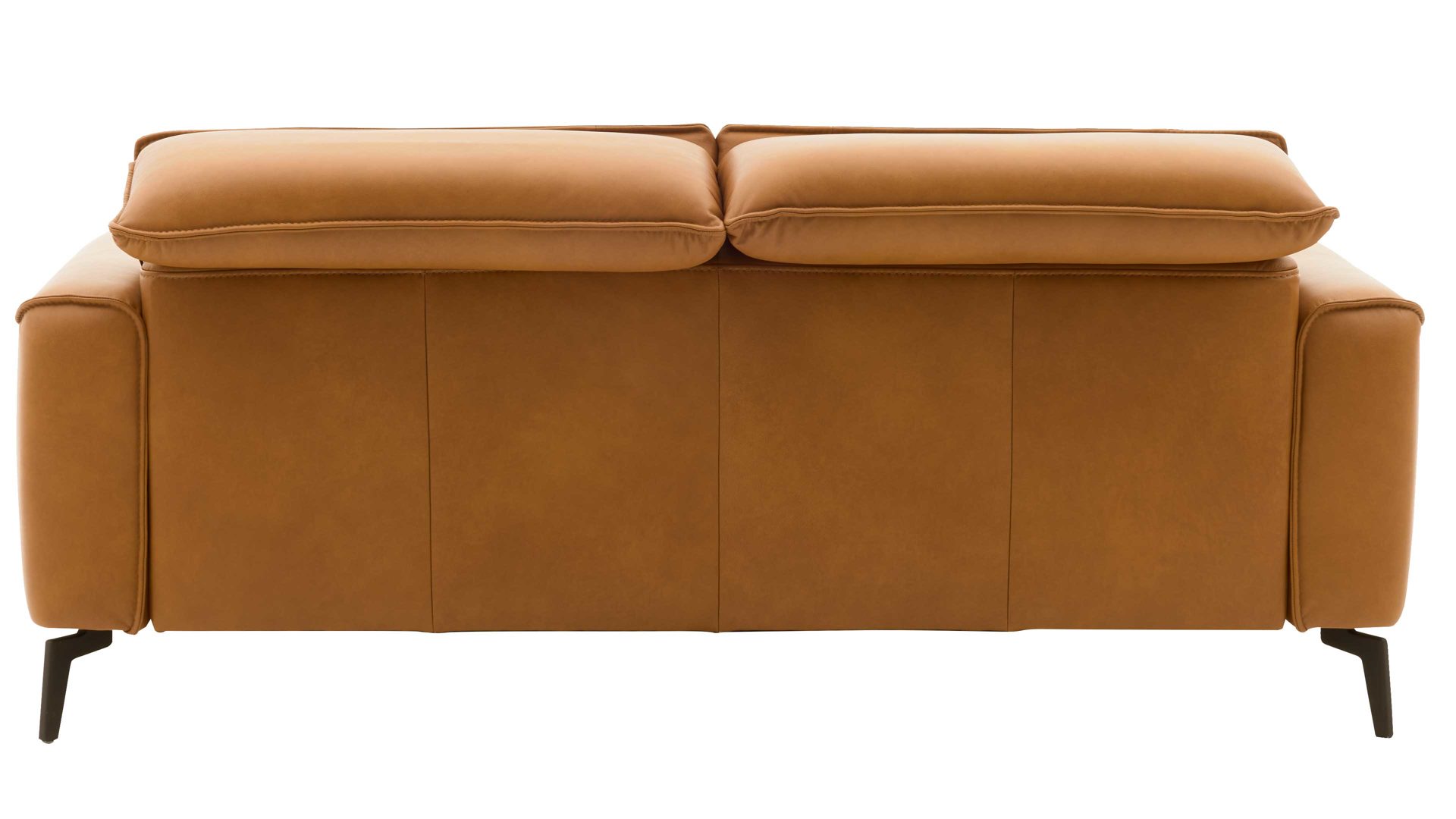 Dreisitzer Interliving aus Leder in Hellbraun Interliving Sofa Serie 4061 - Dreisitzer 3KV parkettfarbenes Leder Torro & schwarze Metallfüße - Länge ca. 218 cm