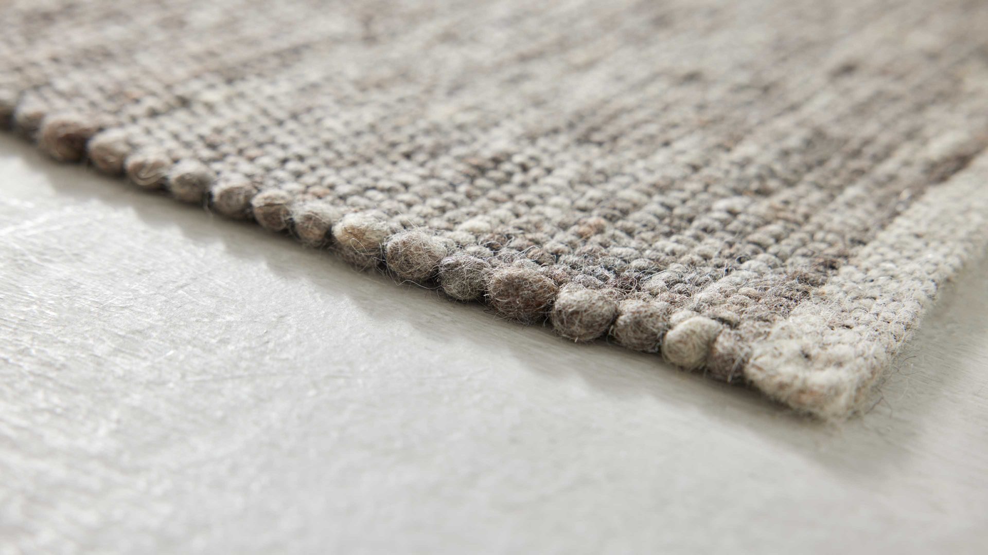 Handwebteppich Interliving aus Naturfaser in Hellbraun Interliving Teppich Serie B-8002 Grau & Haselnuss - ca. 90 x 300 cm