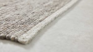 Handwebteppich Interliving aus Naturfaser in Hellbraun Interliving Teppich Serie B-8002 Grau & Haselnuss - ca. 90 x 300 cm
