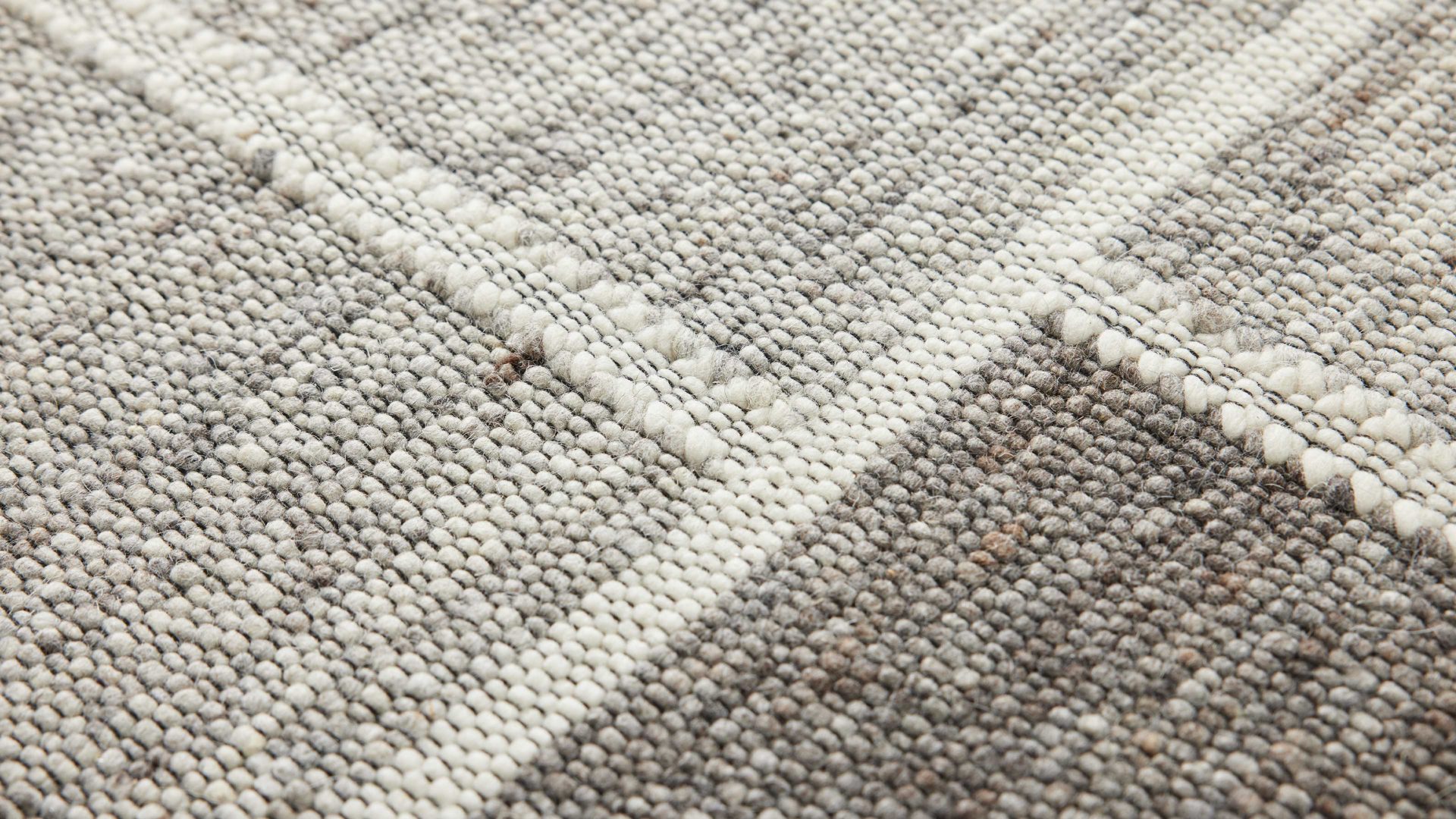 Handwebteppich Interliving aus Naturfaser in Hellbraun Interliving Teppich Serie B-8002 Grau & Haselnuss - ca. 90 x 350 cm