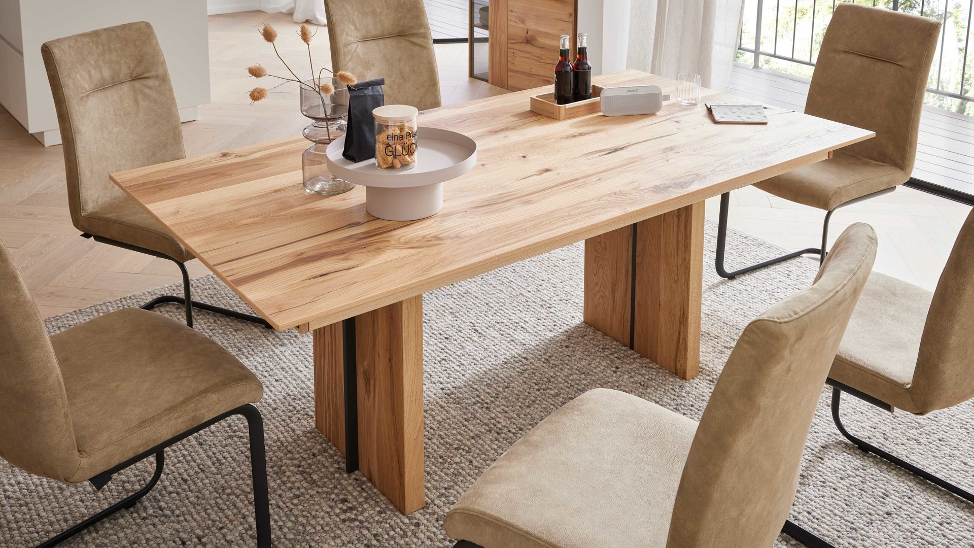 Esstisch Interliving aus Holz in Holzfarben Interliving Esszimmer Serie 5604 - Esstisch V353-0300 Eiche rustico - ca. 160 x 90 cm