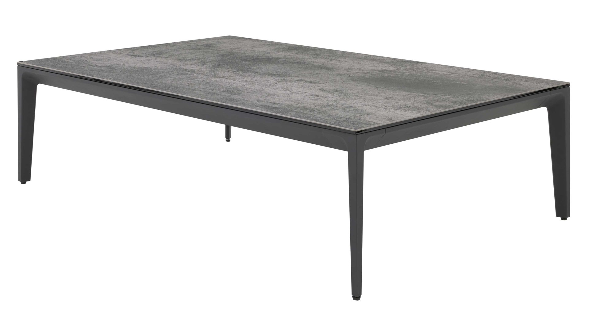 Couchtisch Interliving aus Keramik in Grau Interliving Couchtisch Serie 6222 silbergraue Keramik & schwarzer Stahl - ca. 140 x 90 cm