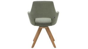 Vierfußstuhl Interliving aus Stoff in Dunkelgrün Interliving Esszimmer Serie 5605 – Armlehnstuhl 2272-47 waldgrüner Cord Rebel & Eiche