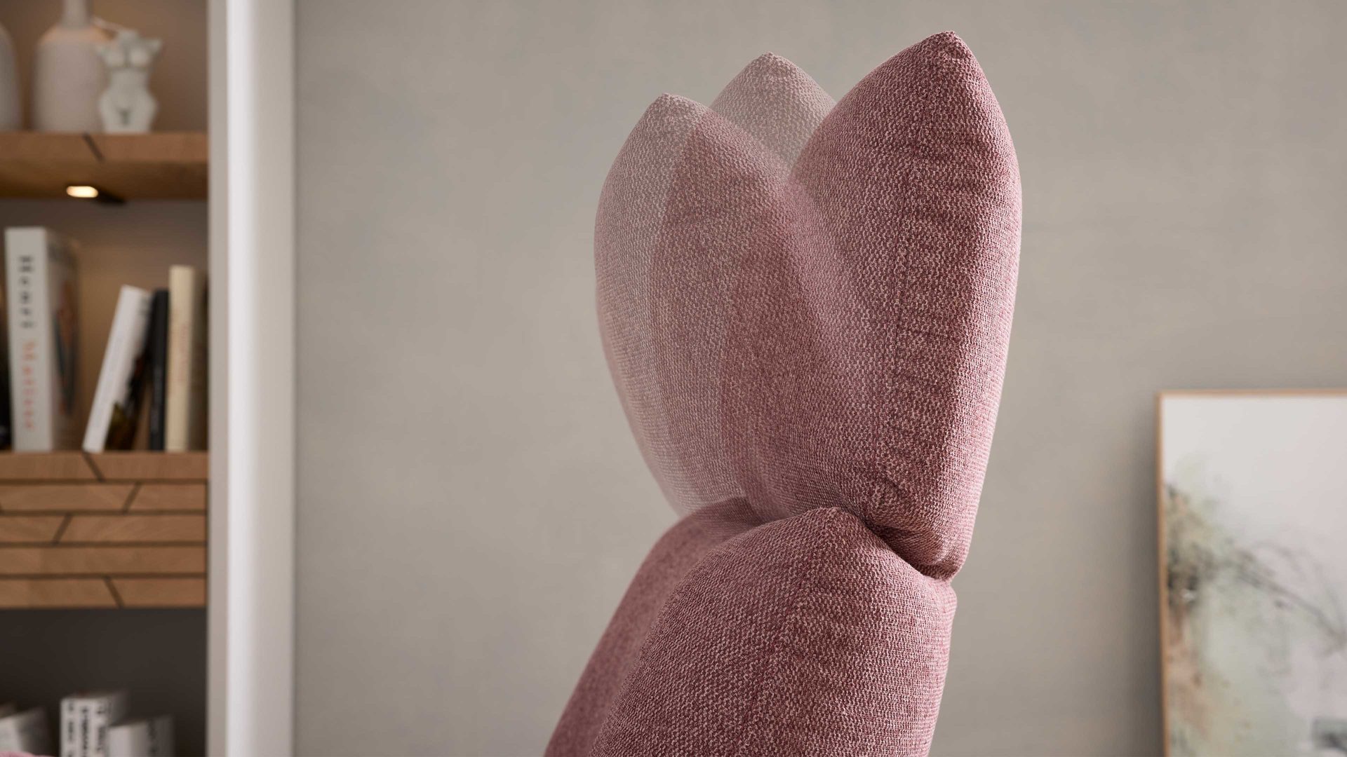 Relaxsessel Interliving aus Stoff in Rosa Interliving Sessel Serie 4504 pastellvioletter Bezug GCP 8 & Edelstahl