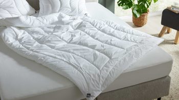 Faserdecke Interliving aus Stoff in Weiß Interliving Bettdecke Serie 9202 - Duodecke warm, ca. 1.450 g - ca. 200 x 200 cm