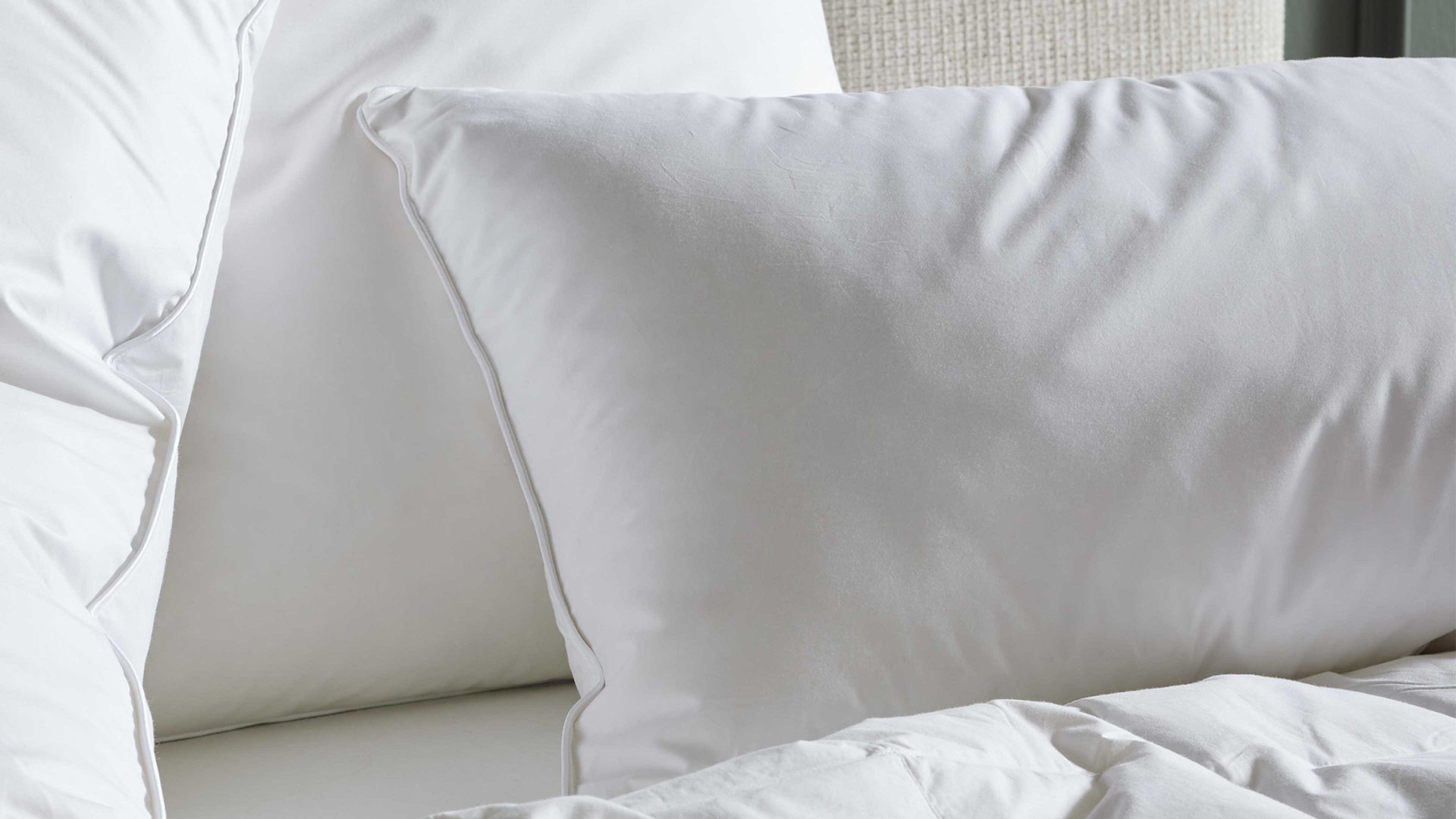 Kopfkissen Interliving aus Stoff in Weiß Interliving Kopfkissen Serie 9204 - Daunenkissen 70 % Federn & 30 % Daunen, ca. 660 g - ca. 40 x 80 cm