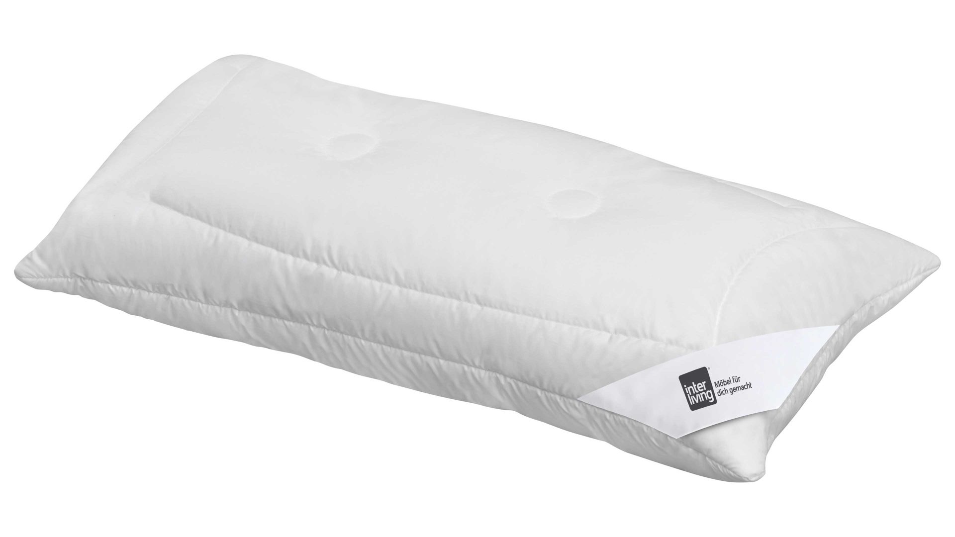 Kopfkissen Interliving aus Naturfaser in Weiß Interliving Kopfkissen Serie 9206 - Kamelhaarkissen Kamelhaarflaum & Federn, ca. 600 g - ca. 40 x 80 cm