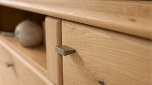 Lowboard Interliving aus Holz in Holzfarben Interliving Wohnzimmer Serie 2028 - Lowboard 1650 Wildeiche - zwei Türen, zwei Schubladen, Breite ca. 162 cm