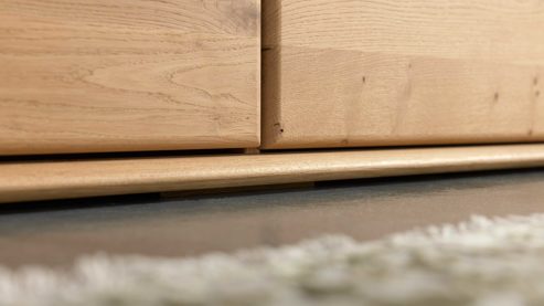 Highboard Interliving aus Holz in Holzfarben Interliving Wohnzimmer Serie 2028 - Highboard Wildeiche - vier Türen, ein Auszug, Breite ca. 162 cm