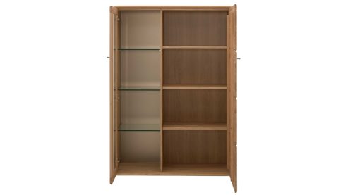 Highboard Interliving aus Holz in Holzfarben Interliving Wohnzimmer Serie 2028 - Highboard Wildeiche - zwei Türen, Breite ca. 102 cm