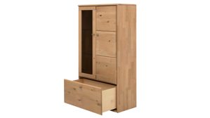 Highboard Interliving aus Holz in Holzfarben Interliving Wohnzimmer Serie 2028 - Highboard Wildeiche - zwei Türen, zwei Schubladen, Breite ca. 82 cm