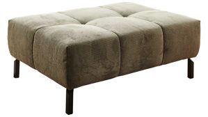 Polsterhocker SOFAkultur aus Stoff in Grün SOFAkultur Programm SK 745 2.0 - XXL-Polsterhocker olivfarbener Feincord - ca. 109 x 74 cm