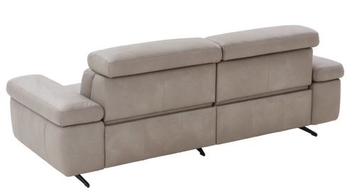 2,5-Sitzer comfortmaster besser sitzen, liegen, leben aus Leder in Grau Comfortmaster Spektra 1182 - 2,5-Sitzer mit vielen Funktionen stahlfarbenes LongLife-Leder LG 24 & Metallkufen - Länge ca. 220 cm