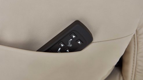 Relaxsessel comfortmaster besser sitzen, liegen, leben aus Leder in Weiß Comfortmaster 7304 - Easy-Swing-Sessel 52N klifffarbenes LongLife-Leder & edelstahlfarbener Tellerfuß