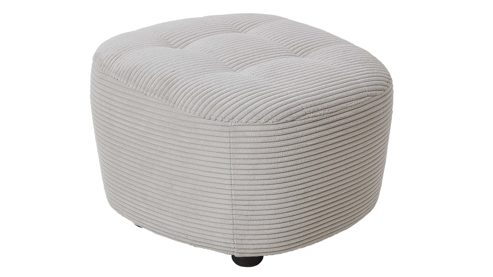 Polsterhocker KAWOO aus Stoff in Hellgrau KAWOO Polsterhocker SE52-52 hellgrauer Cordbezug GCT 9