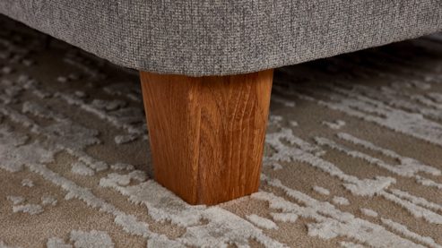 Ecksofa KAWOO aus Stoff in Hellgrau KAWOO Serie Cliff - Ecksofa als Wohnlandschaft platingraue Chenille - Stellfläche ca. 300 x 198 cm