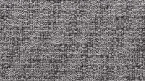 Polsterhocker KAWOO aus Stoff in Grau KAWOO Serie 8334 - Polsterhocker 57-130 silbergrauer Webstoff DRL 69 & schwarze Metallfüße S11 - ca. 130 x 64 cm