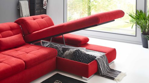 Funktion KAWOO aus Holz in Weiß KAWOO Serie Santa Lucia - Stauraum-Bettkasten aufklappbar