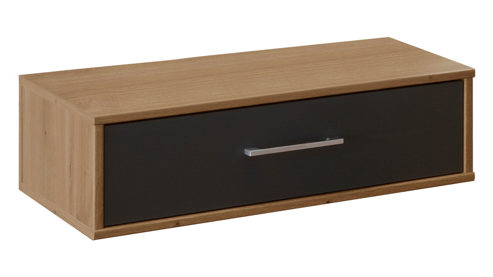 Nachtkommoden-Set PARTNERRING COLLECTION aus Holz in Dunkelgrau PARTNERRING COLLECTION Schlafzimmerprogramm Pasadena – Nachtkonsolen-Set Bianco Eiche & Graphit - zweiteilig