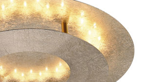 Deckenleuchte Paul neuhaus aus Metall in Gold Paul Neuhaus LED-Deckenleuchte Nevis goldfarbenes, gehämmertes Metall – Durchmesser ca. 27 cm