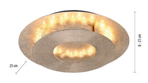 Deckenleuchte Paul neuhaus aus Metall in Gold Paul Neuhaus LED-Deckenleuchte Nevis goldfarbenes, gehämmertes Metall – Durchmesser ca. 27 cm