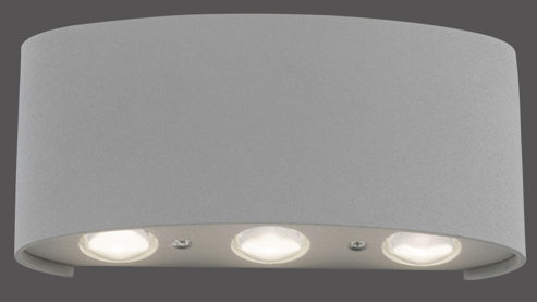 Wandleuchte Paul neuhaus aus Metall in Metallfarben Paul Neuhaus Außen-Wandleuchte Carlo silberfarbener Aluguss – halbrund, Länge ca. 17 cm