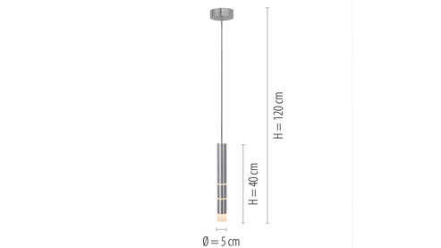 Pendelleuchte Paul neuhaus aus Metall in Aluminium NeuhausPURE® Leuchten Serie Vega alufarbenes Metall - Durchmesser ca. 12 cm
