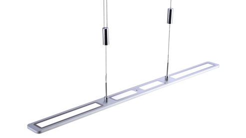 Pendelleuchte Paul neuhaus aus Metall in Metallfarben Paul Neuhaus LED-Pendelleuchte Nika Aluminium & Acrylglas – Länge ca. 100 cm