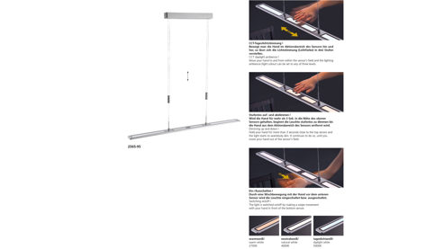Pendelleuchte Paul neuhaus aus Metall in Metallfarben Paul Neuhaus LED-Pendelleuchte Nika Aluminium & Acrylglas – Länge ca. 100 cm