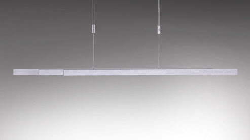 Pendelleuchte Paul neuhaus aus Metall in Metallfarben Paul Neuhaus Hängelampe Adriana aluminiumfarbener Stahl – Länge ca. 120 - 179 cm