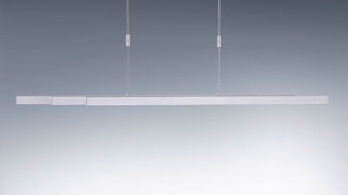 Pendelleuchte Paul neuhaus aus Metall in Metallfarben Paul Neuhaus Hängelampe Adriana aluminiumfarbener Stahl – Länge ca. 120 - 179 cm