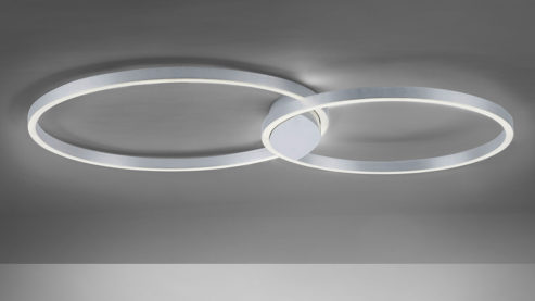 Deckenleuchte Paul neuhaus aus Metall in Metallfarben Paul Neuhaus Deckenlampe Q®-KATE Stahl & weißes Acrylglas – Länge ca. 96 cm