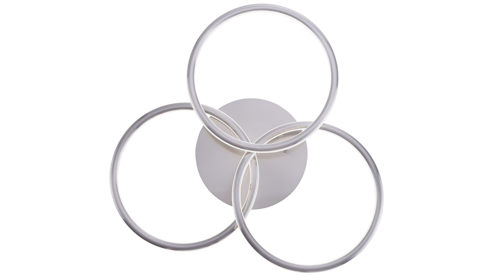 Deckenleuchte Paul neuhaus aus Metall in Metallfarben Paul Neuhaus Q®-NEVIO - Deckenlampe Stahl & weißes Acrylglas – Durchmesser ca. 56 cm