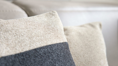 Kissenbezug /-hülle Interliving aus Stoff in Blau Interliving Kissen Serie 9127 - Kissenhülle Sand- & Blautöne - ca. 40 x 60 cm