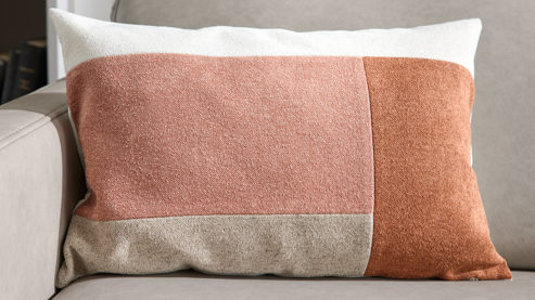 Kissenbezug /-hülle Interliving aus Stoff in Rosa Interliving Kissen Serie 9127 - Kissenhülle Sand- & Rosetöne - ca. 40 x 60 cm