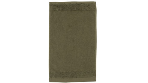 Gästehandtuch Interliving aus Naturfaser in Dunkelgrün Interliving Handtuch Serie 9108 - Gästehandtuch olivgrüne Baumwolle - ca. 30 x 50 cm