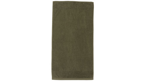 Handtuch Interliving aus Naturfaser in Dunkelgrün Interliving Handtuch Serie 9108 - Handtuch olivgrüne Baumwolle  - ca. 60 x 110 cm
