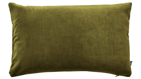 Kissenbezug /-hülle Interliving aus Stoff in Grün Interliving Kissenhülle Serie 9120 olivfarbener Samt - ca. 40 x 60 cm