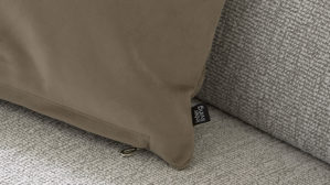 Kissenbezug /-hülle Interliving aus Stoff in Braun Interliving Kissenhülle Serie 9120 taupefarbener Samt - ca. 40 x 60 cm