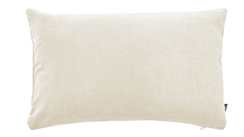 Kissenbezug /-hülle Interliving aus Stoff in Weiß Interliving Kissenhülle Serie 9120 naturfarbener Samt - ca. 40 x 60 cm