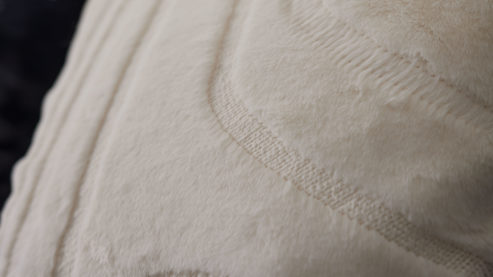 Kissenbezug /-hülle Interliving aus Stoff in Weiß Interliving Kissen Serie 9125 - Kissenhülle naturfarbenes Kunstfell - ca. 50 x 50 cm