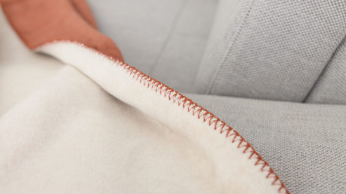 Wohndecke Interliving aus Mischgewebe in Orange Interliving Wohndecke Serie 9104 Rotfuchs & Feder – ca. 150 x 200 cm