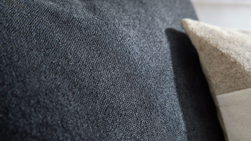 Kissenbezug /-hülle Interliving aus Stoff in Schwarz Interliving Kissen Serie 9124 - Kissenhülle schwarze Chenille - ca. 50 x 50 cm