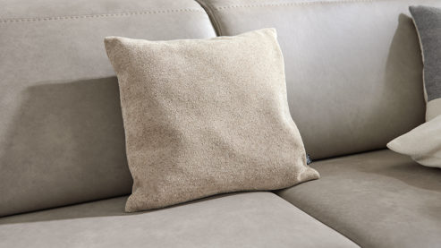 Kissenbezug /-hülle Interliving aus Stoff in Beige Interliving Kissen Serie 9124 - Kissenhülle beige Chenille - ca. 50 x 50 cm