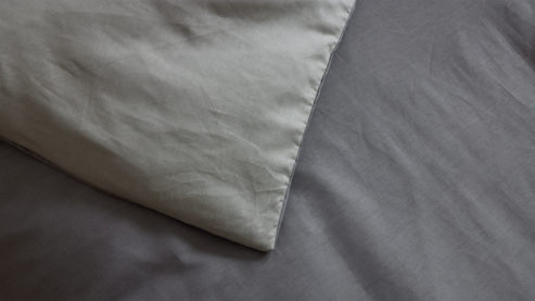 Bettwäsche-Set Interliving aus Stoff in Grau Interliving Bettwäsche Serie 9128 Baumwollsatin in Grau & Anthrazit - ca. 135 x 200 cm