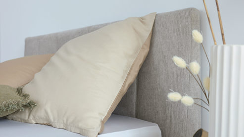 Bettwäsche-Set Interliving aus Stoff in Creme Interliving Bettwäsche Serie 9128 Baumwollsatin in Creme & Sand - ca. 135 x 200 cm