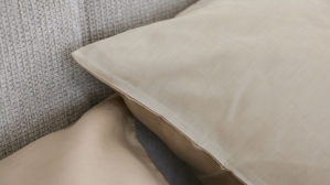 Bettwäsche-Set Interliving aus Stoff in Creme Interliving Bettwäsche Serie 9128 Baumwollsatin in Creme & Sand - ca. 155 x 220 cm