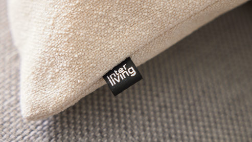 Kissenbezug /-hülle Interliving aus Stoff in Beige Interliving Kissenhülle Serie 9123 graphisch gemustertes Jacquard - ca. 45 x 45 cm