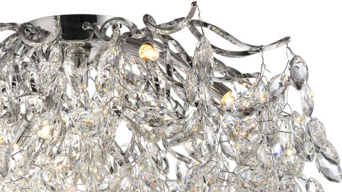 Deckenleuchte Paul neuhaus aus Glas in Transparent Paul Neuhaus Ricicle - Deckenleuchte Transparent & Chrom - Durchmesser ca. 60 cm