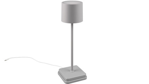Tischleuchte Reality leuchten aus Kunststoff in Grau RL Outdoor-Tischleuchte Fernandez grauer Kunststoff - Höhe ca. 38 cm